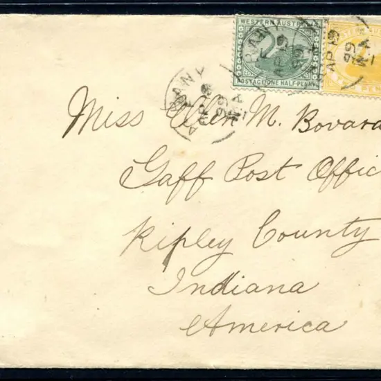 1899 (19th Mar) Albany to America cover with New ...
