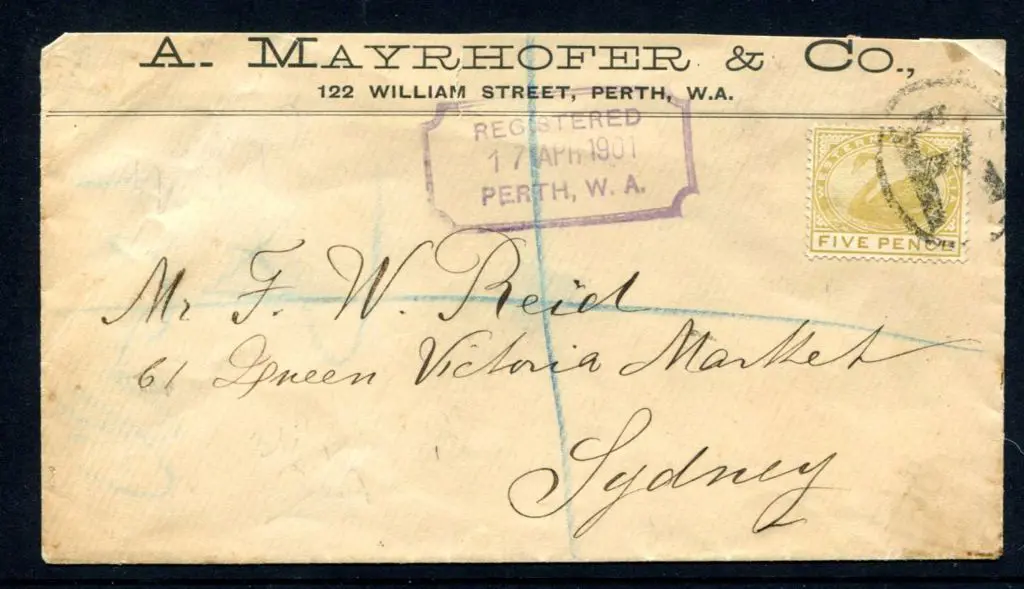 1901 (17th Apr) A. Mayrhofer & Co printed env from ... Image 1++