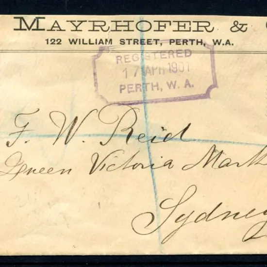 1901 (17th Apr) A. Mayrhofer & Co printed env from ...