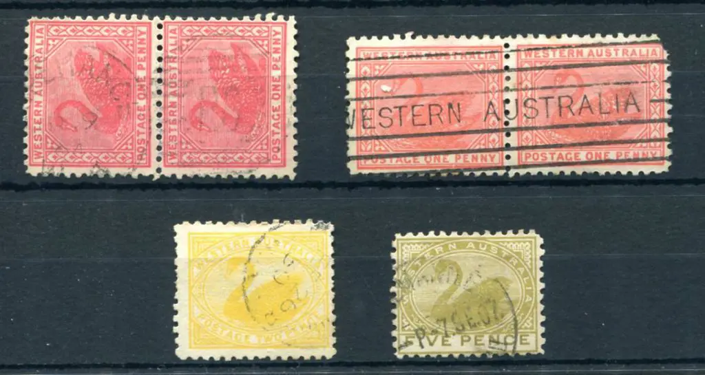 1902-1911 swan selection of V crown watermark, ... Image 1++