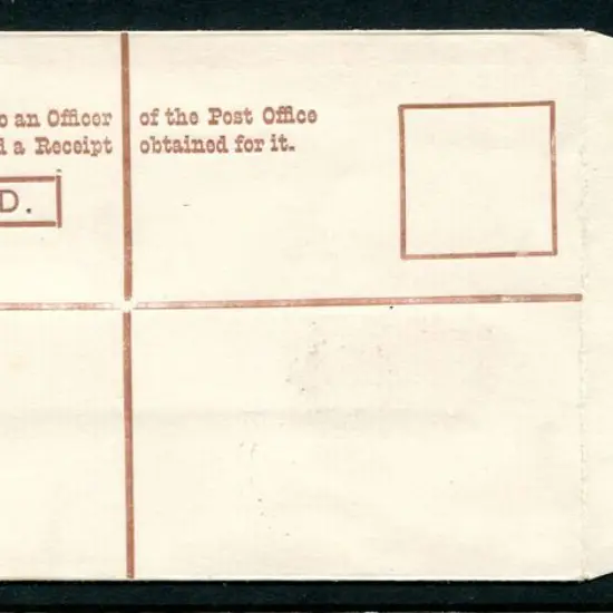 1903 3d Registered envelope with stamp & text in ...