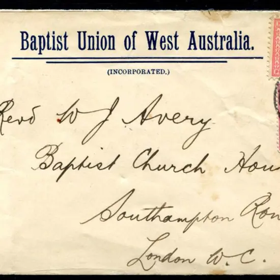 1903 (5th Nov) 1d swan & Ceylon QV 6¢ tied by ...