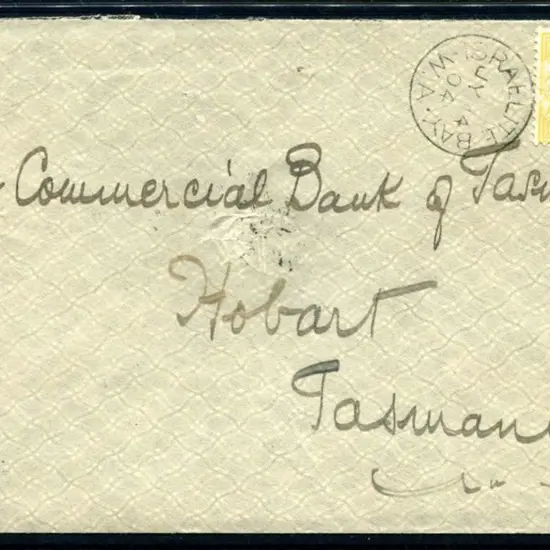 1904 (14th July) Israelite Bay to Tasmania cover ...
