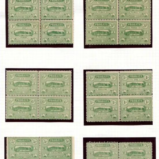 1917 1d to £1/10 Probate - Supreme Court stamps in ...
