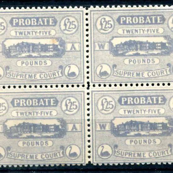 1922 £25 pale slate-blue Probate - Supreme Court ...