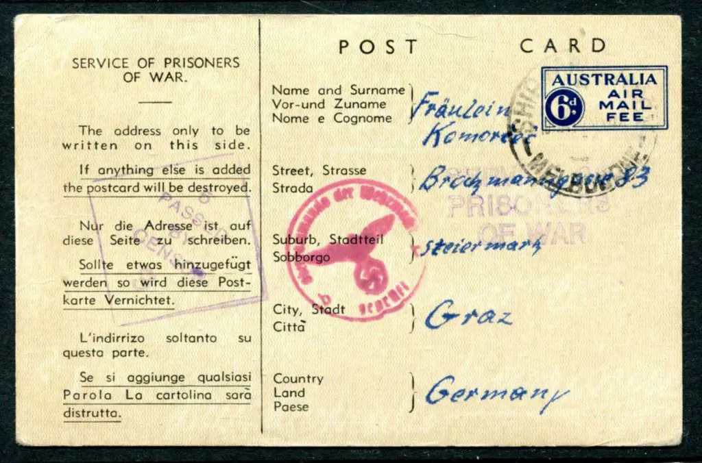 1944 (2nd May) 6d "Service of Prisoners of War" ... Image 1++