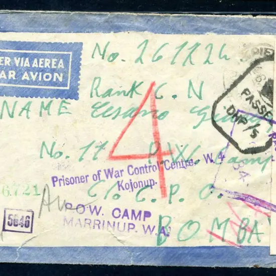 1944/45 WWII POW Mail with "Prisoner of War ...