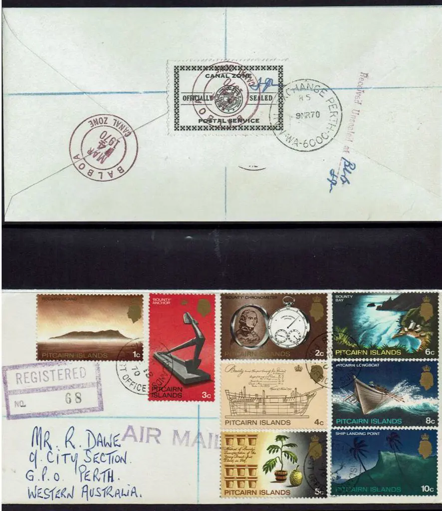 1970 (12th Feb) incoming Registered Airmail letter ... Image 1++