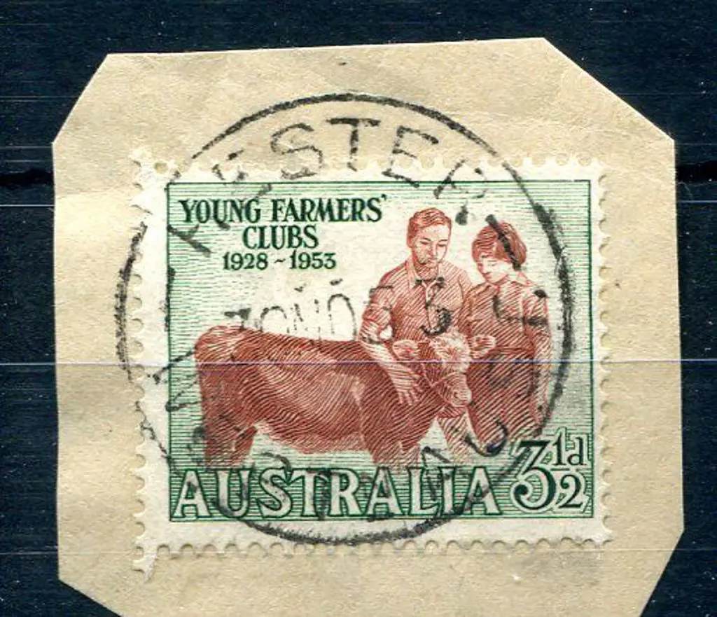 Hester B28 complete strike on 3½d Young Farmers on ... Image 1++