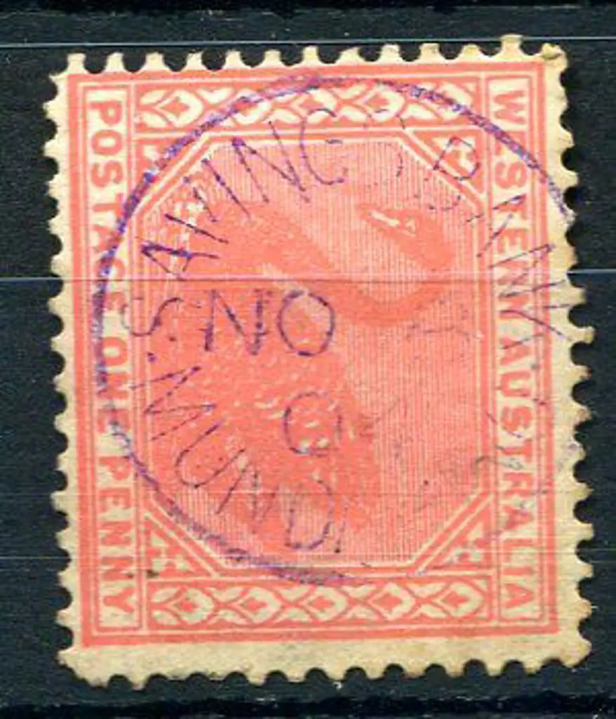 Mundaring Savings Bank Sbi in violet ink on 1d ... Image 1++