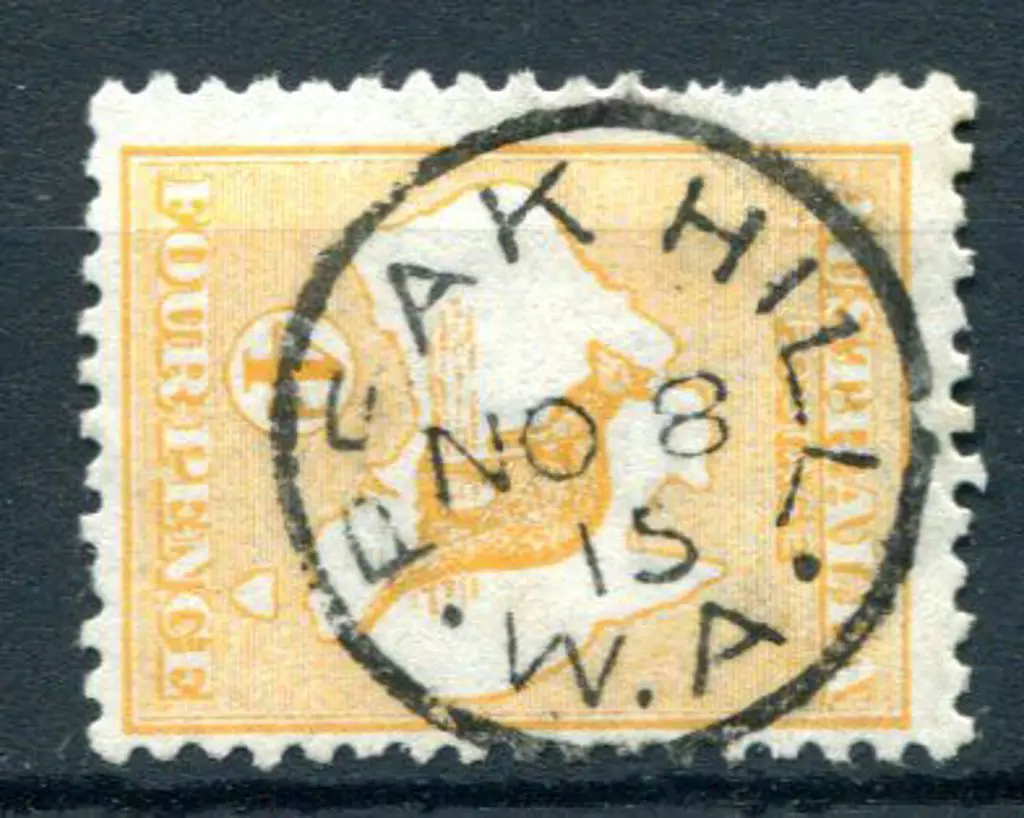 Peak Hill 3b-c on 4d orange kangaroo dated NO 8 ... Image 1++