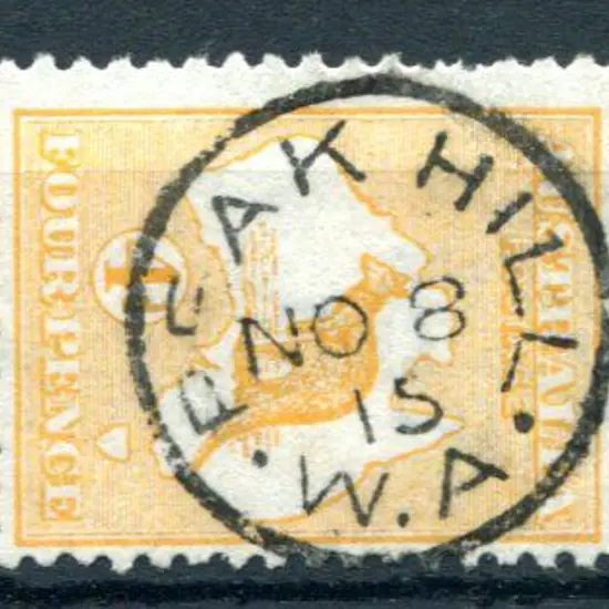 Peak Hill 3b-c on 4d orange kangaroo dated NO 8 ...