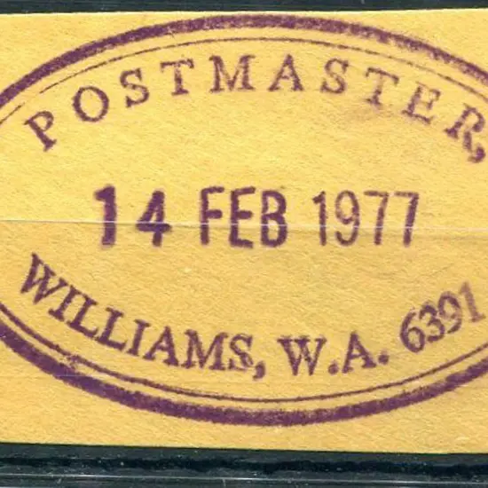 Williams Postmaster ORS 1 Complete strike on piece ...
