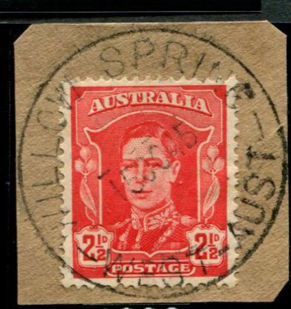 Willow Spring E30 complete strike on 2½d red KGVI ... Image 1++
