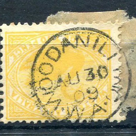 Woodanilling In nil on 2d yellow swan on piece ...