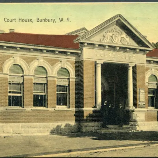 "Court House, Bunbury, WA". Very fine unused & ...