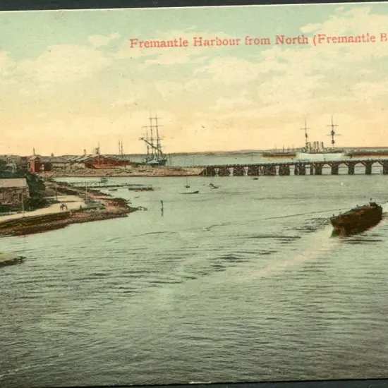 "Fremantle Harbour from North (Fremantle Bridge), ...