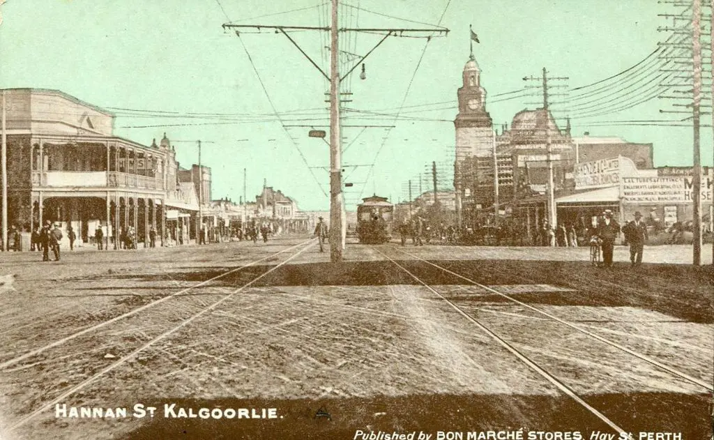 "Hannan Street Kalgoorlie." Bon Marche Stores b&w ... Image 1++