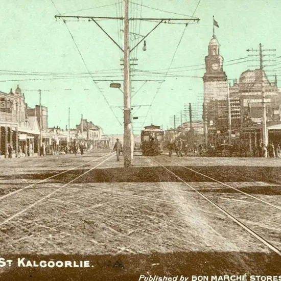"Hannan Street Kalgoorlie." Bon Marche Stores b&w ...
