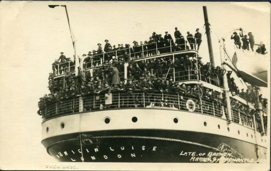"Late of Bremen. Arrival at Fremantle" b&w Kodak ... Image 1++