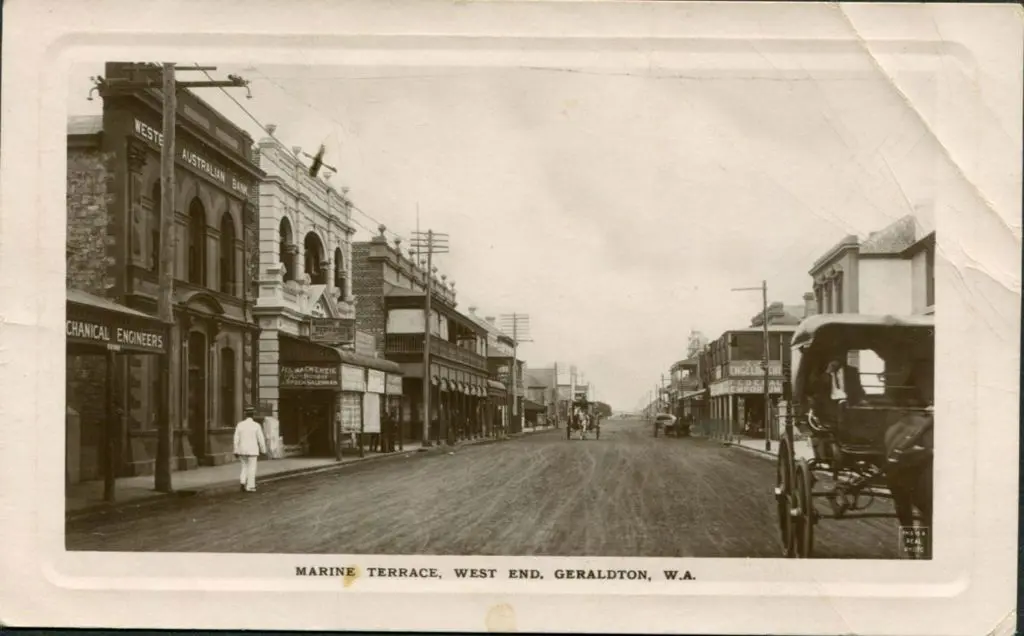 "Marine Terrace, West End, Geraldton, W.A." b&w ... Image 1++