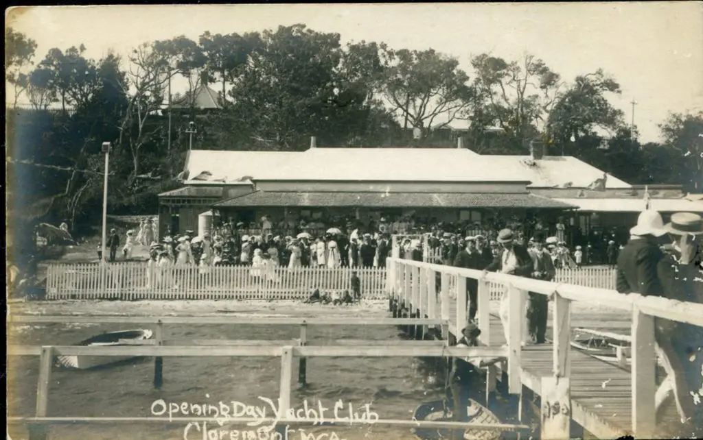 "Opening Day Yacht Club, Claremont, WA" b&w ... Image 1++