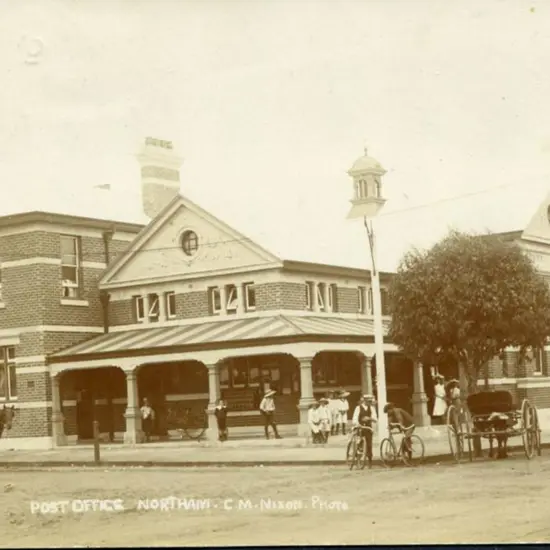 "Post Office Northam" b&w photographic C.M. Nixon ...