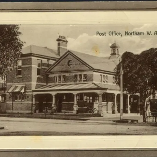 "Post Office, Northam W.A." framed sepia & b&w ...