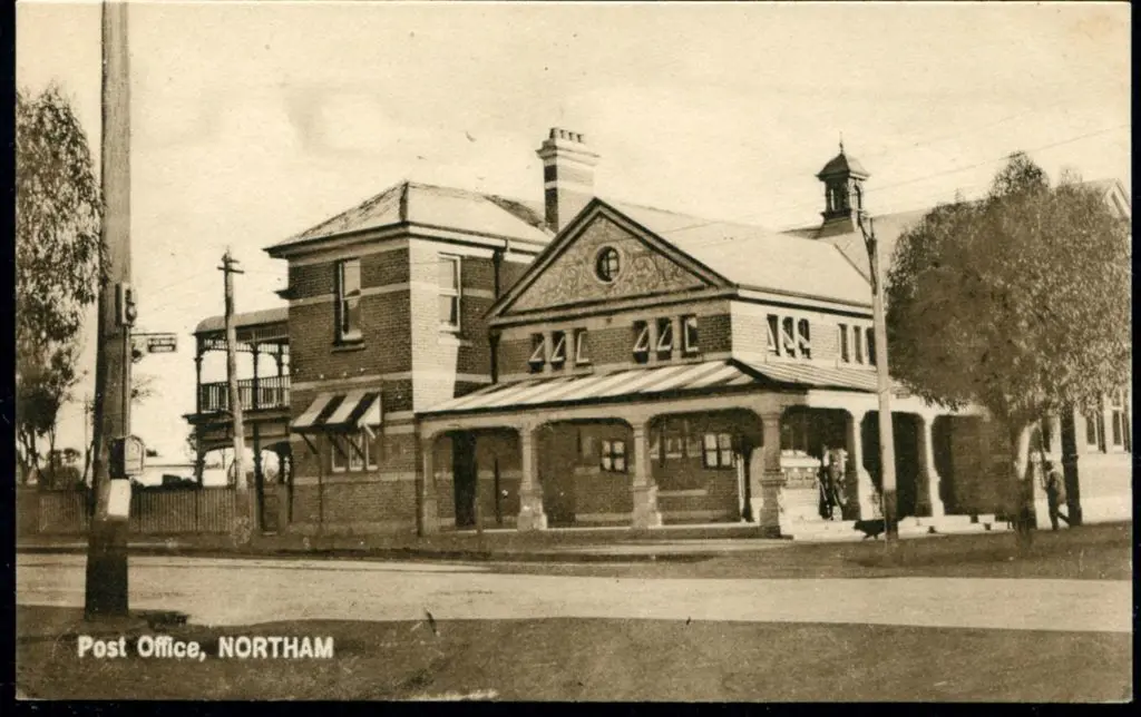 "Post Office, Northam" in sepia & printed in ... Image 1++