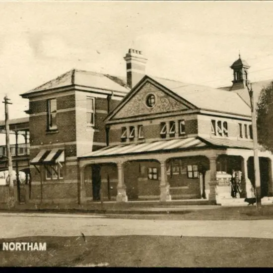 "Post Office, Northam" in sepia & printed in ...