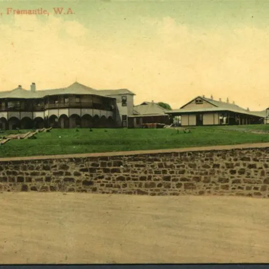 "Public Hospital, Fremantle, W.A." Falk coloured ...