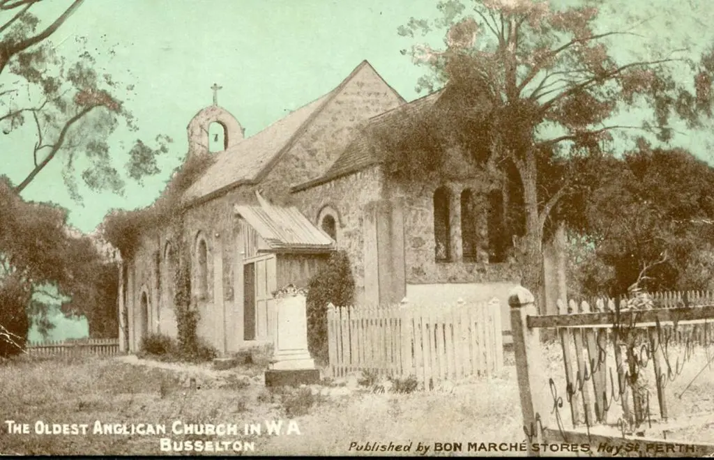 "The oldest Anglican Church in WA Busselton" b&w ... Image 1++