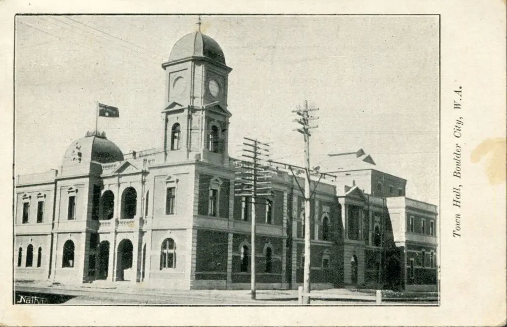 "Town Hall, Boulder City, W.A." Nathan b&w ... Image 1++