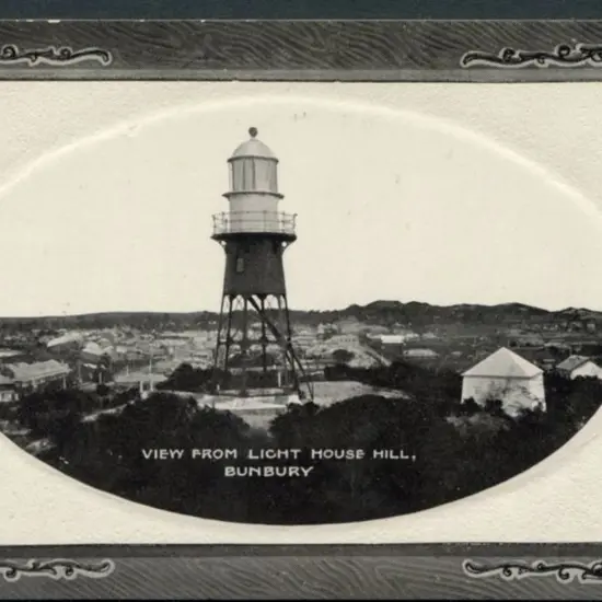 "View from Lighthouse Hill, Bunbury". Fine unused ...