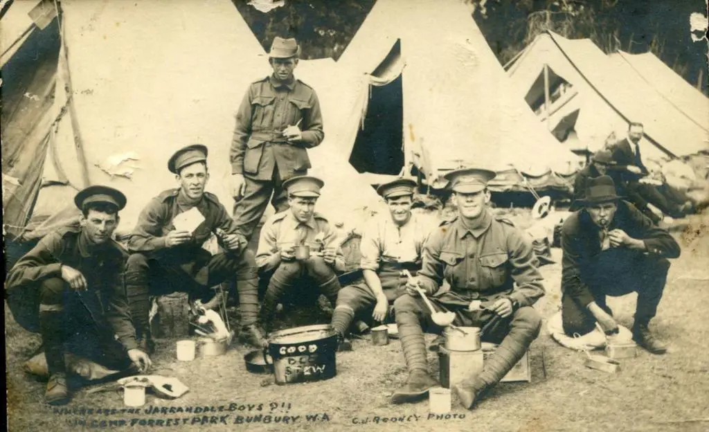 "Where are the Jarrahdale Boys?!! In Camp Forrest ... Image 1++