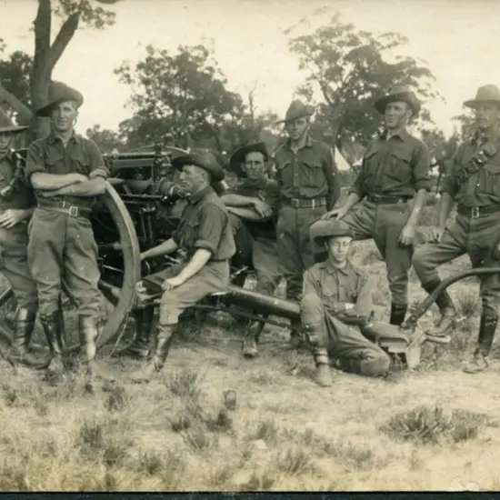 Gunners & their artillery piece b&w Kodak ...