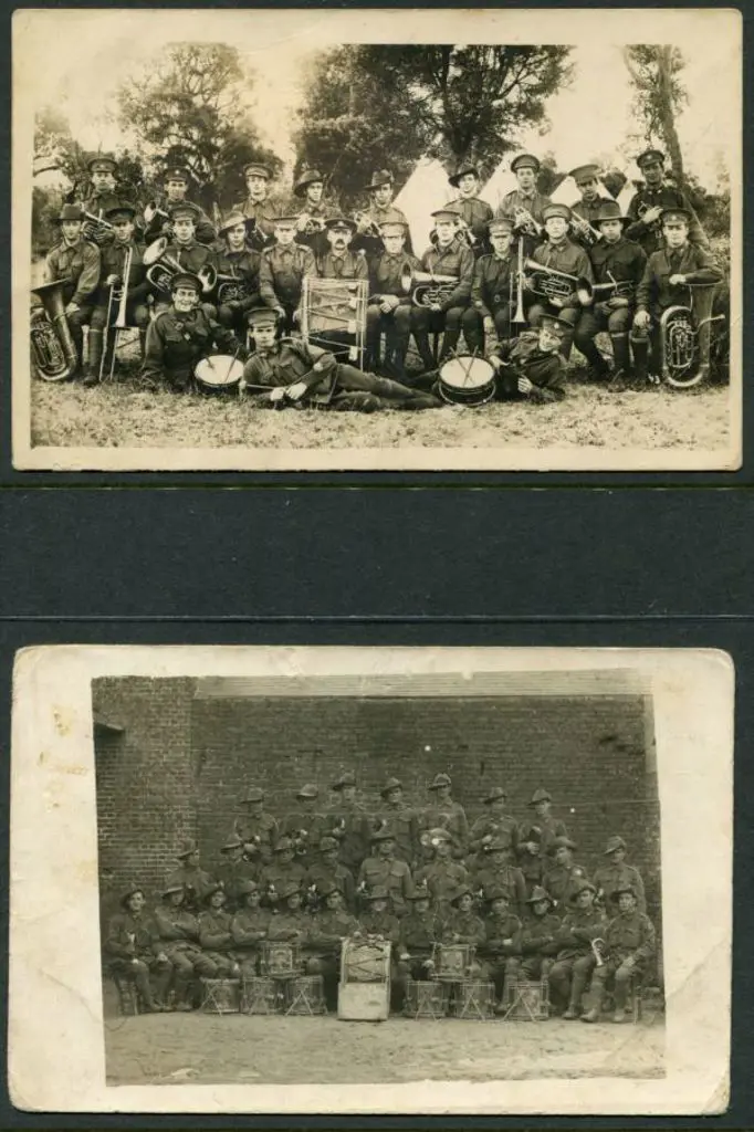 Military bands b&w photographic cards without ... Image 1++