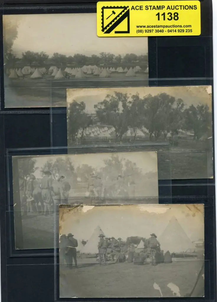 Military camp b&w photographic b&w cards with ... Image 1++