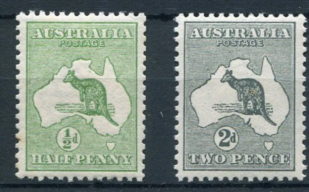 1913 1st wmk ½d green & 2d grey MUH. Each has ... Image 1++