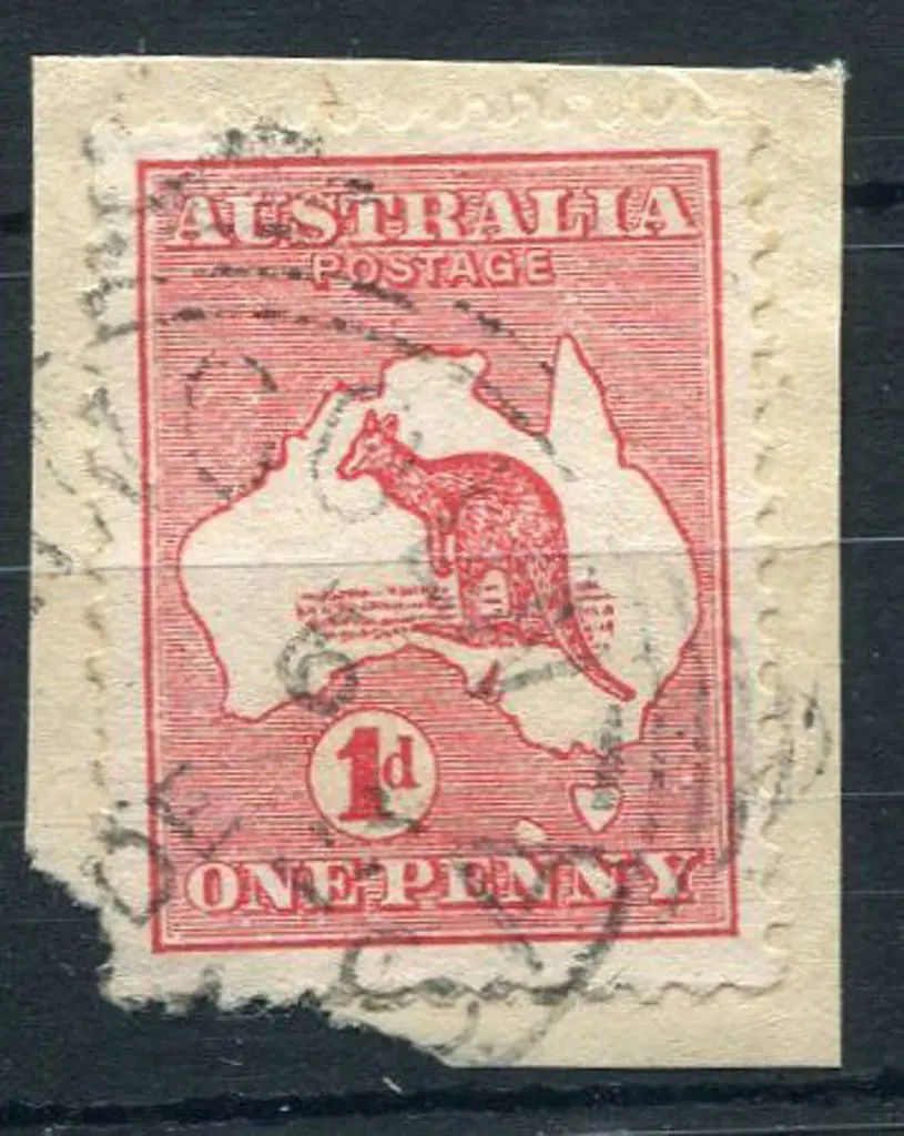 1913 1st wmk 1d red "extra island - 2 Tasmania's" ... Image 1++