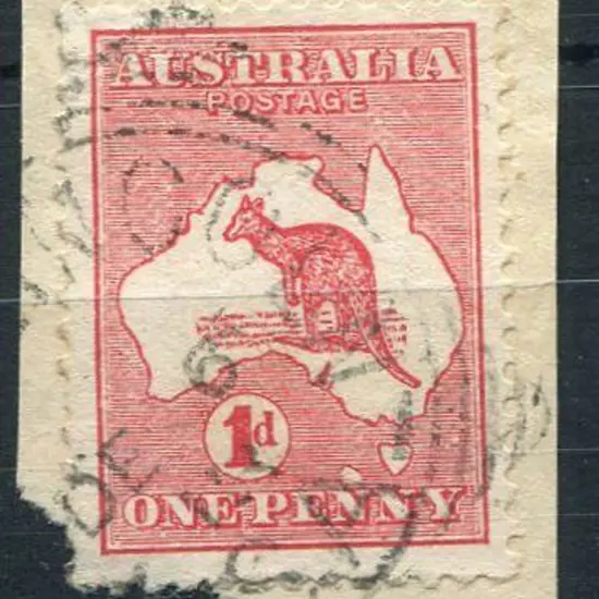 1913 1st wmk 1d red "extra island - 2 Tasmania's" ...