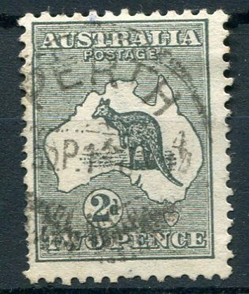1913 1st wmk 2d grey with inverted wmk & "Dented ... Image 1++