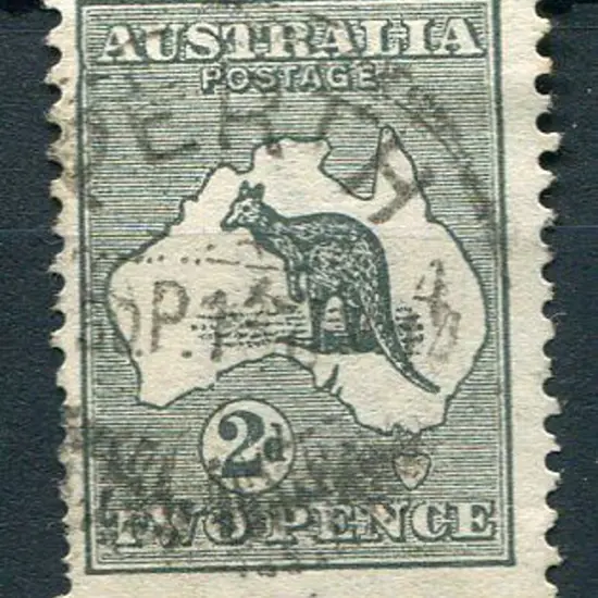 1913 1st wmk 2d grey with inverted wmk & "Dented ...