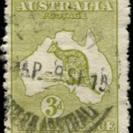 1913 1st wmk 3d olive, Die II with inverted wmk. ...