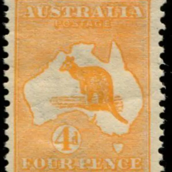 1913 1st wmk 4d deep orange MLH with hinge remnant ...