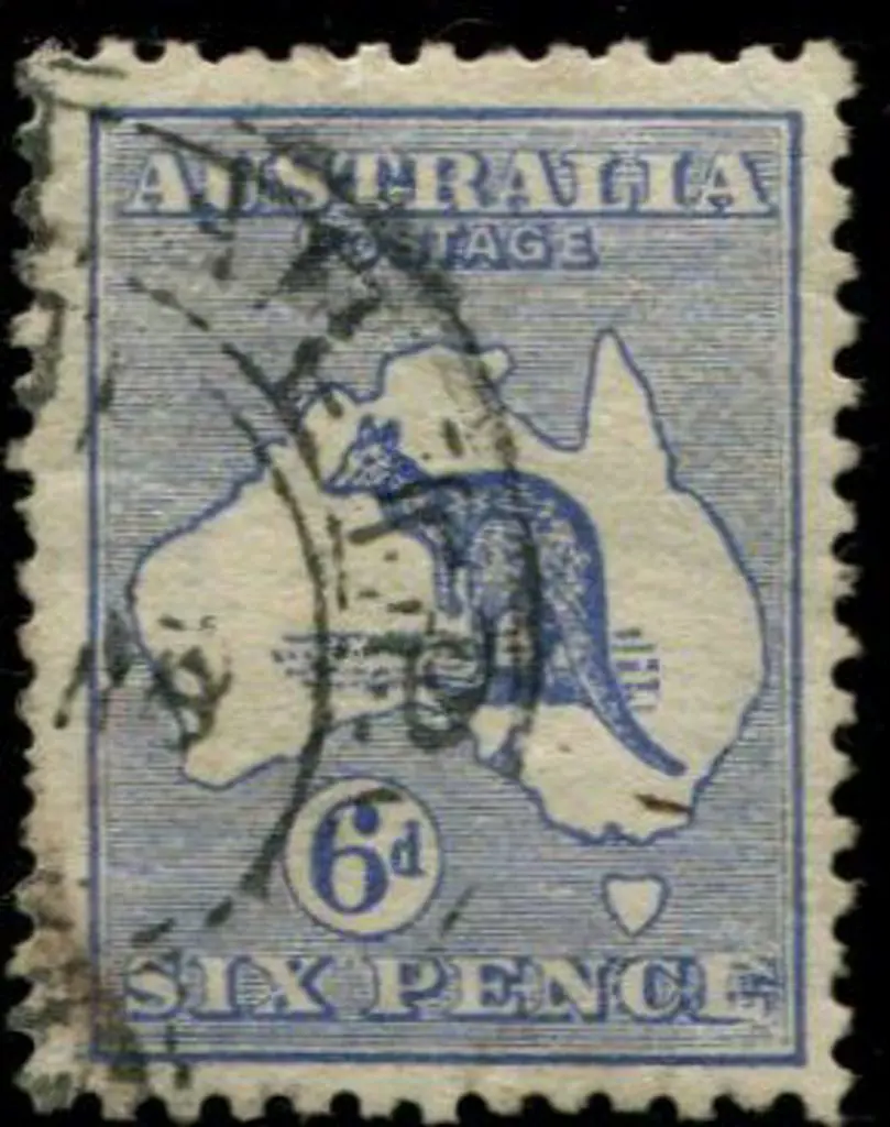 1913 1st wmk 6d ultramarine with "retouched second ... Image 1++
