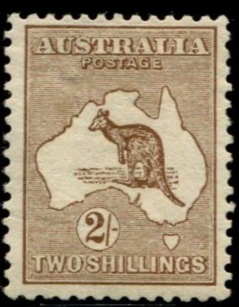1913 1st wmk 2/- brown. MLH but aged gum. Centred ... Image 1++