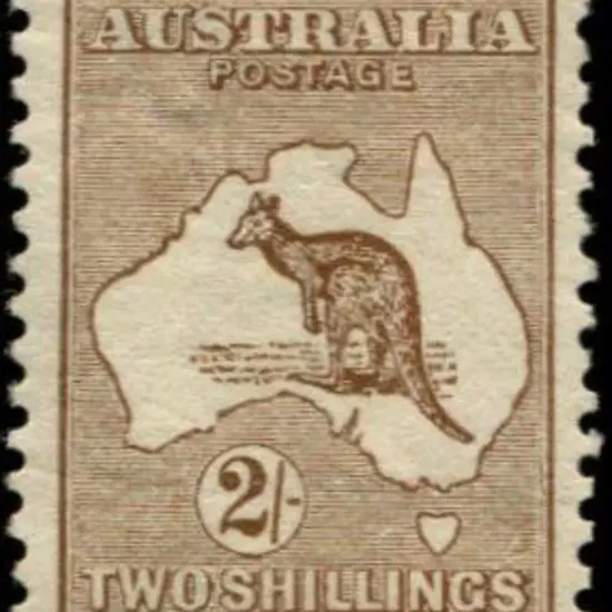 1913 1st wmk 2/- brown. MLH but aged gum. Centred ...
