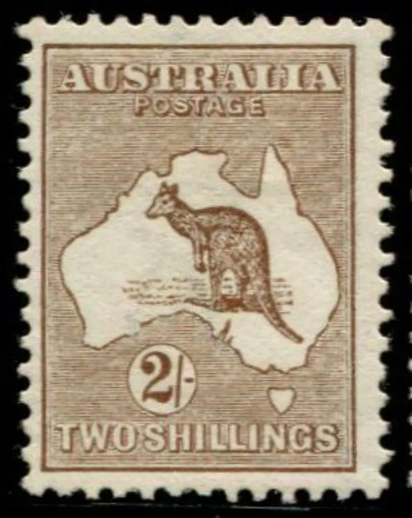 1913 1st wmk 2/- brown. MLH, centred a little ... Image 1++
