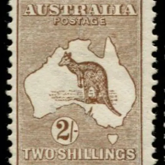 1913 1st wmk 2/- brown. MLH, centred a little ...